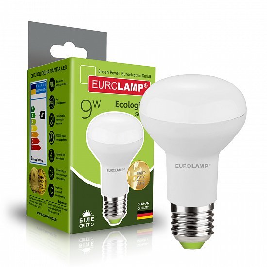 EUROLAMP LED Лампа ECO серия "P" R63 9 Вт E27 4000 К (50) LED-R63-09274(P)