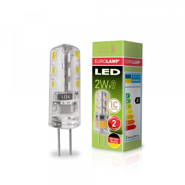 EUROLAMP LED Лампа капсульная силиконовая G4 2 Вт G4 3000 К 220 В (1000) LED-G4-0227(220)