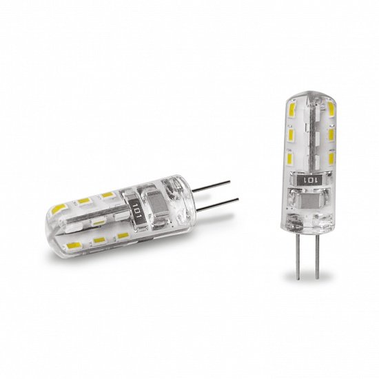 EUROLAMP LED Лампа капсульная силиконовая G4 2 Вт G4 3000 К 12 В (100) LED-G4-0227(12)
