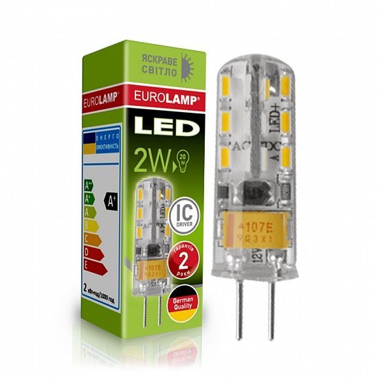 EUROLAMP LED Лампа капсульная силиконовая G4 2 Вт G4 4000 К 220 В (100) LED-G4-0240(220)