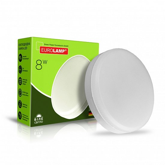 EUROLAMP LED Лампа ECO серия "N" GX53 8W 4000K (100) LED-GX53-0840(N)