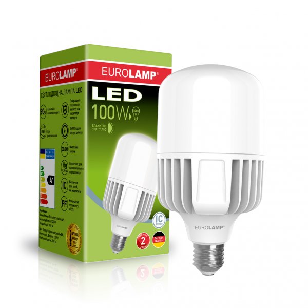 EUROLAMP LED Лампа сверхмощная 100W E40 6500K (6) LED-HP-100406