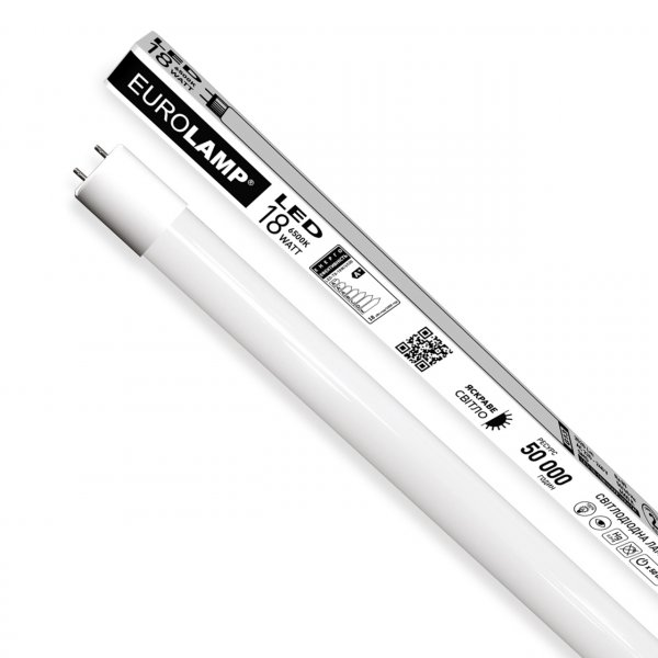 EUROLAMP LED Лампа T8 стекло 18W 6500K 140lm/W (25) LED-T8-18W/6500(140lm/W)