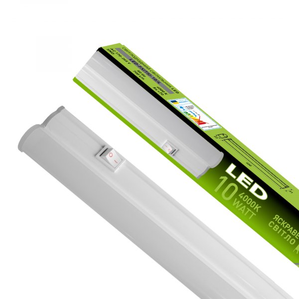 EUROLAMP LED Светильник линейный IP44 10W 4000K (T5) (50) LED-FX(T5)-10/4