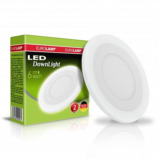 EUROLAMP LED Светильник круглый встраиваемый Downlight 6W 4000K цветной white (100) LED-DLR-6/4(white)