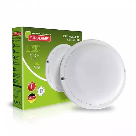 EUROLAMP LED Светильник круглый накладной ЖКХ G1 12W 5000K (20) LED-NLR-12/50(G1)