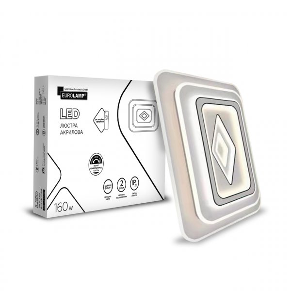 EUROLAMP LED Светильник акриловый квадратный A66 160W 3000-6500K (1) LED-ALS-160-A66