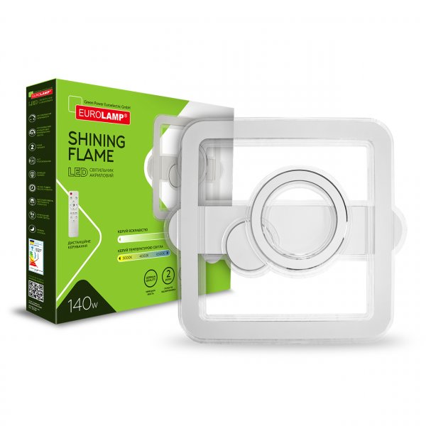 EUROLAMP LED Світильник акриловий квадратний Shining Flame T32 140W 3000-6500K (5) LED-ALS-140W-T32