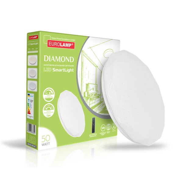 EUROLAMP LED Светильник "СМАРТ ЛАЙТ" Diamond N17 50W 3000K-6500K (10) LED-ESL-50W-N17
