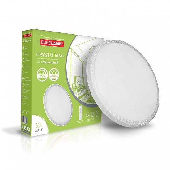 EUROLAMP LED Светильник "СМАРТ ЛАЙТ" Crystal Ring T15 50W 3000K-6500K (10) LED-SL-50W-T15