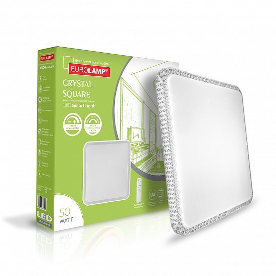 EUROLAMP LED Светильник "СМАРТ ЛАЙТ" Crystal Square T16 50W 3000K-6500K (10) LED-SL-50W-T16
