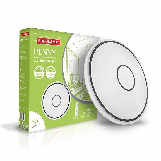 EUROLAMP LED Светильник "СМАРТ ЛАЙТ" Penny T19 50W 3000K-6500K (10) LED-SL-50W-T19