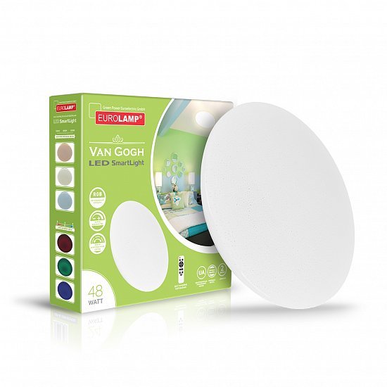 EUROLAMP LED Светильник "СМАРТ ЛАЙТ" Van Gogh 48W 3000K-6500K RGB (10) LED-SL-48W-N17(RGB)