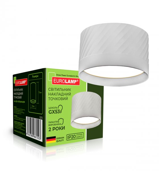 EUROLAMP LED Светильник точечный для ламп N4 LED GX53 белый (50) LH-LED-GX53(white)N4
