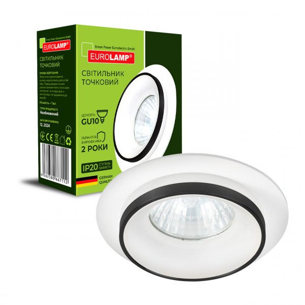 EUROLAMP LED Светильник точечный для ламп N1 GU10 белый/черный (50) LH-GU10(W/B)N1