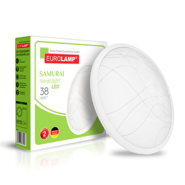 EUROLAMP LED Світильник круглий накладний матовий Samurai T23 38W 4000K (20) LED-NLR-38W-T23