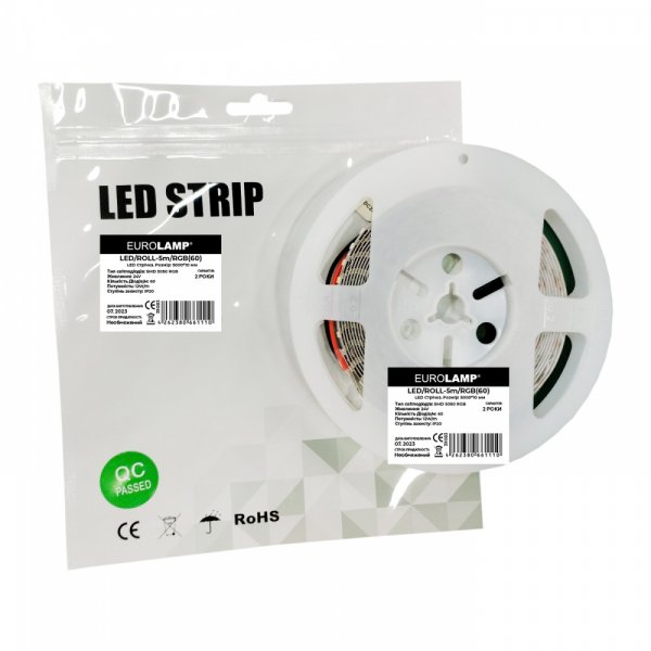EUROLAMP LED Лента SMD5050, 60 диодов/м, 5м, 24V, RGB (5) LED/ROLL-5m/RGB(60)