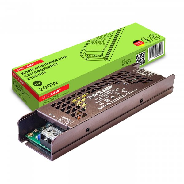 EUROLAMP Блок живлення для світлодіодної стрічки 200W 12V 16,66A (80) PS-200W(12V)