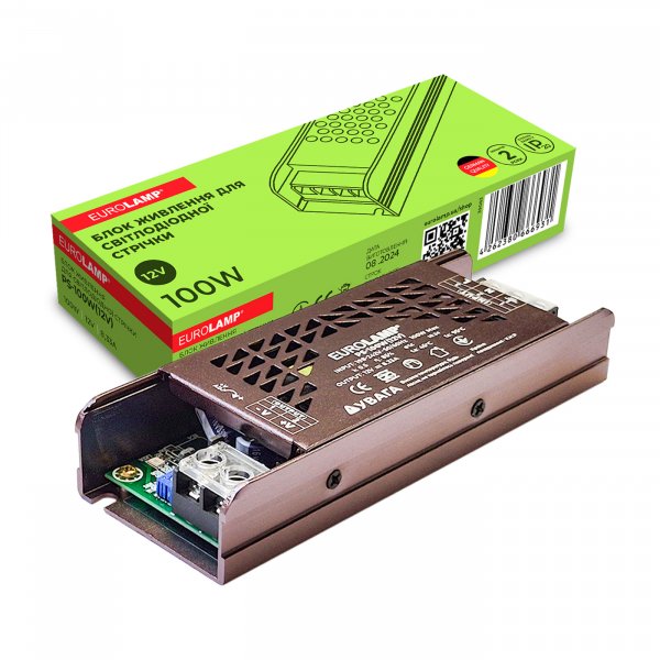 EUROLAMP Блок живлення для світлодіодної стрічки 100W 12V 8,33A (100) PS-100W(12V)