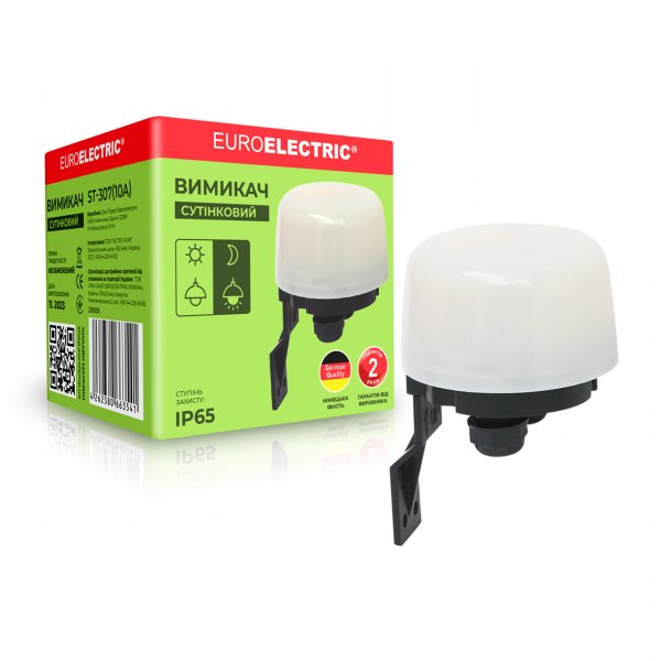 EUROELECTRIC Выключатель сумеречный 10A белый (100) ST-307(10A)
