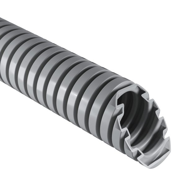 Труба гофрированная MONOFLEX 320 N, светло-серая, PVC, Ø20мм, длина 10 м