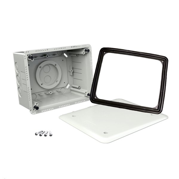 Коробка универсальная с крышкой (используется при теплоизоляции фасадов); Поликарбонат; 170х210х86мм