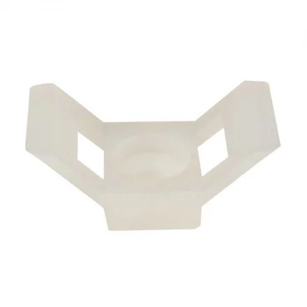 Площадка для стяжной ленты; Ø9мм; РА; белая; 19х19мм