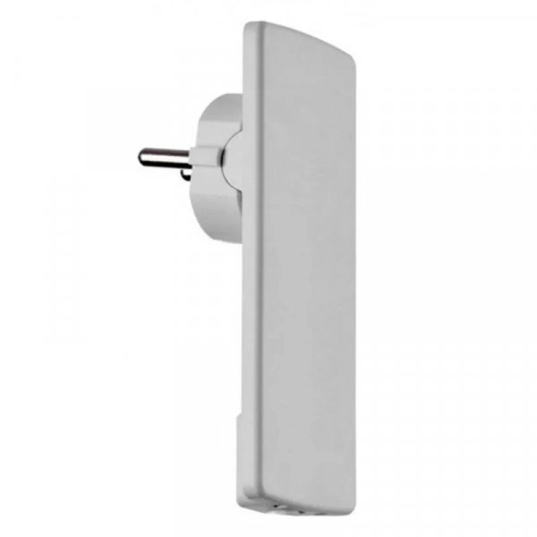 Вилка ультра-тонкая с подвижным контактом с заземлением Белая/Чёрная NX1030