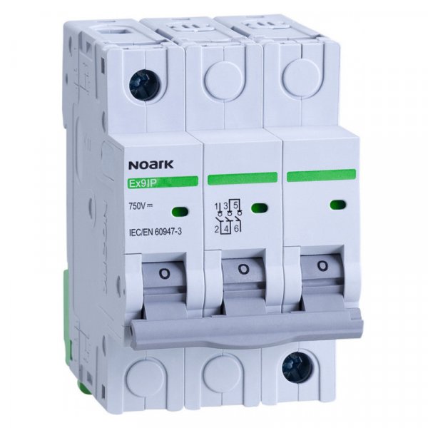 Ex9IP 3P 32A DC Вимикач навантаження, ширина 3 DIN, 3 полюси, 32A 101759