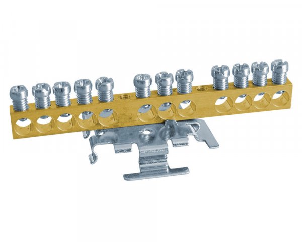 Клеммный блок, открытый, металлический держатель на DIN-рейку, 12x10mm2 TB 12x10 103859