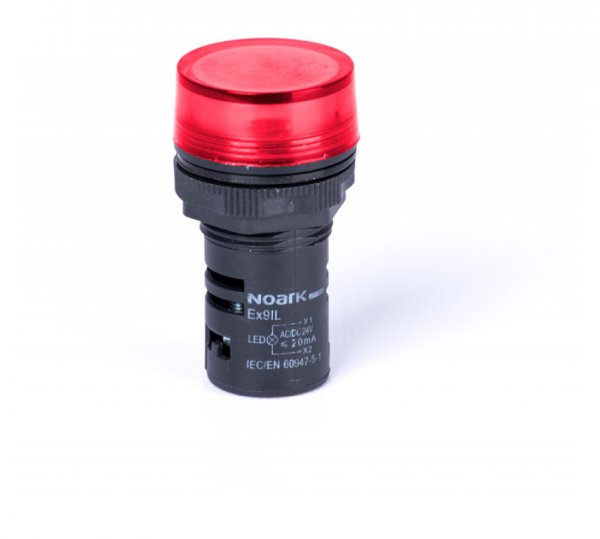 Індикатор, плоска лінза, червона, 24V AC/DC Ex9IL 1R r 24V AC/DC 105425