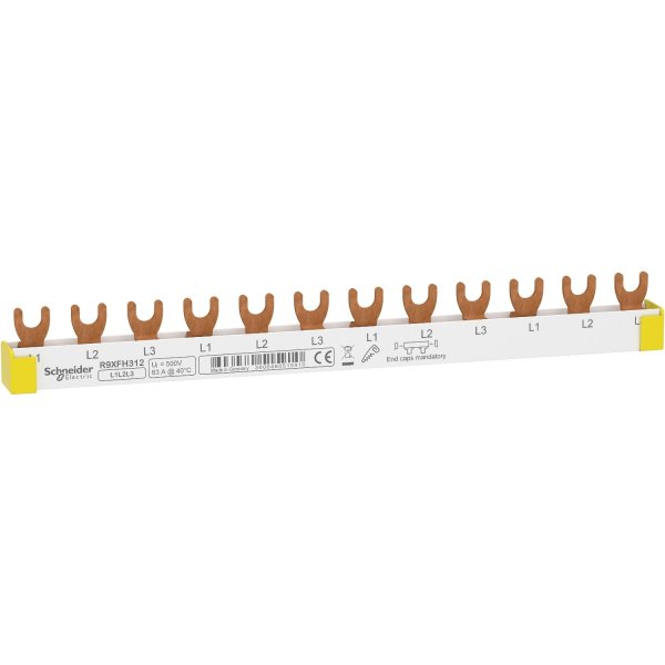 Вилочная шинка R9 3L 12 мод. 63 A R9XFH312 Schneider Electric