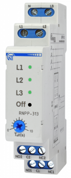 Реле напруги, перекосу та послідовності фаз РНПП-313 Novatek-Electro