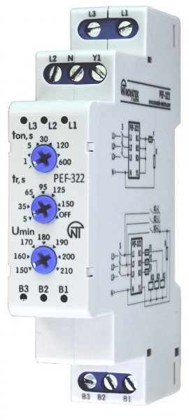 Универсальный автоматический электронный переключатель фаз ПЕФ-322 Novatek-Electro