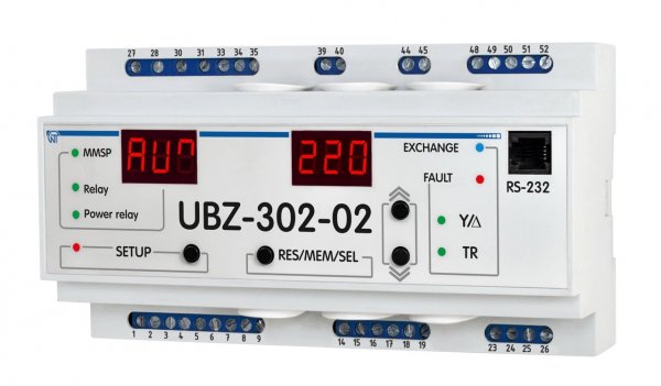 Универсальный блок защиты электродвигателей УБЗ-302-02 Novatek-Electro