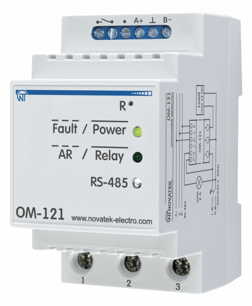 ОМ-121 Комбинированный измеритель параметров сети (ограничитель мощности) Novatek-Electro