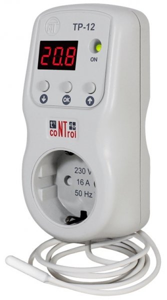 Терморегулятор ТР-12-2 в розетку Novatek-Electro