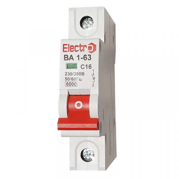 Автоматичний вимикач ВА 1-63 6кА 20A 1P C Electro