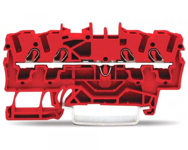 Четырехпроводная проходная клемма Wago 2000-1403 Topjob S (красная)