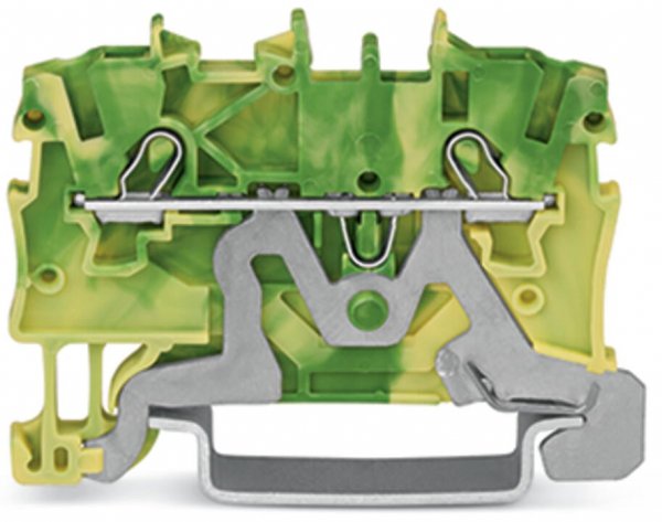Двопровідна клема заземлення Wago 2000-1207 (жовто-зелена)