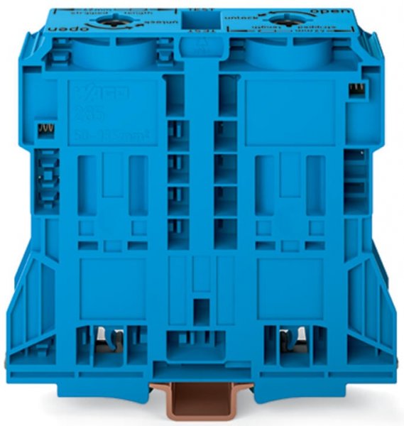 Клема прохідна гвинтова набірна 2-провідна 185 мм² синя, WAGO