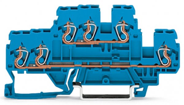 Трипровідна прохідна N клема Wago 870-534 (синя)