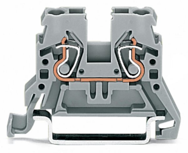 Двухпроводная компактная клемма Wago 870-902 TS35 (оранжевая)