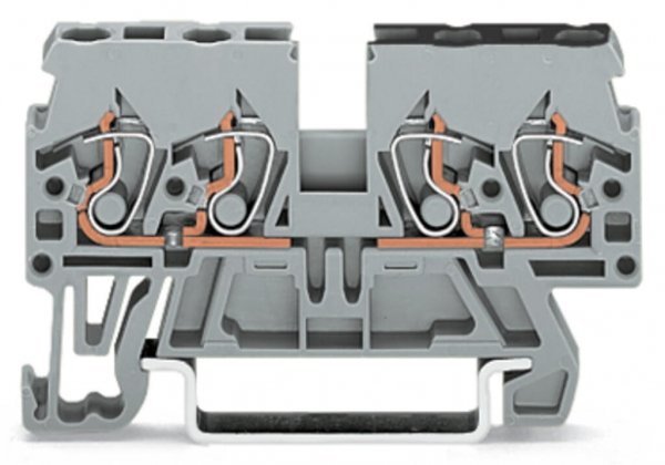 Подвійна клема Wago 870-826 (несполучна) (сіра)
