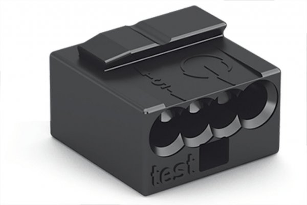 Микро-клема для распределительных коробок WAGO на 4 проводника 243-204 темно-серая