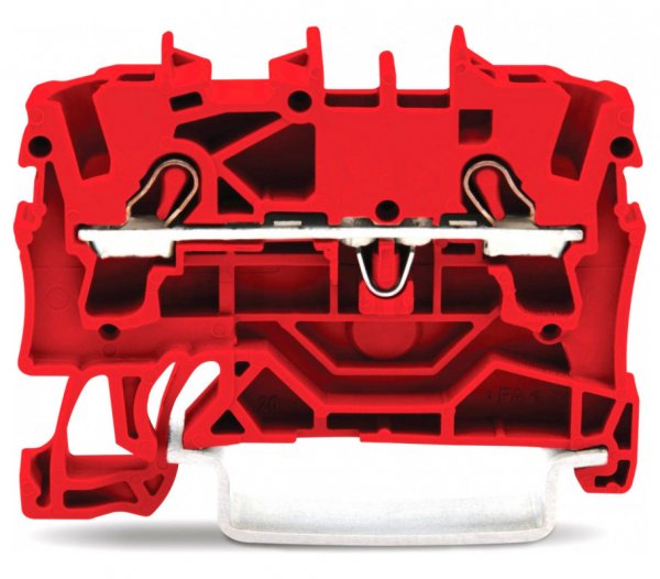 Двопровідна прохідна клема Wago 2000-1203 Topjob S (червона)