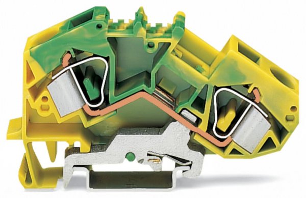 Клемма заземления Wago 783-607 16 мм² (желто-зеленая)