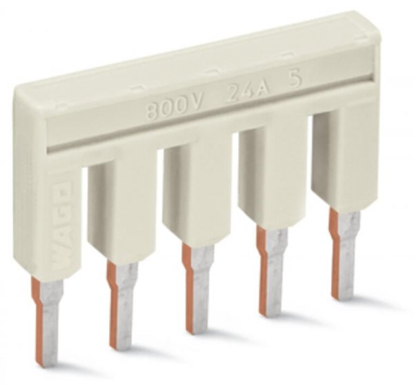 5-контактная перемычка Wago 2002-405 24,3 мм² 25 А (светло-серая)