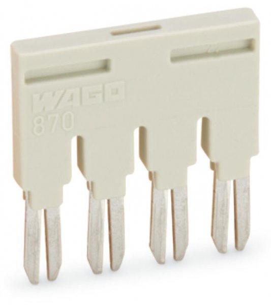 Четырехконтактная перемычка Wago 870-404 18 А (серая)