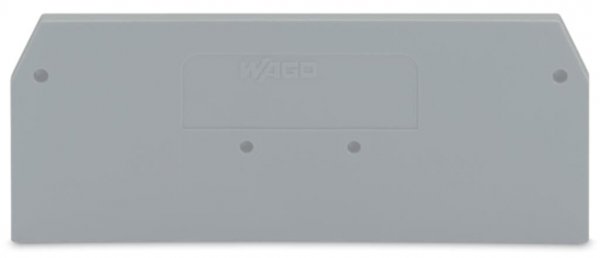 Пластина торцева і проміжна для 3-провідних клем серії 281 сіра, WAGO